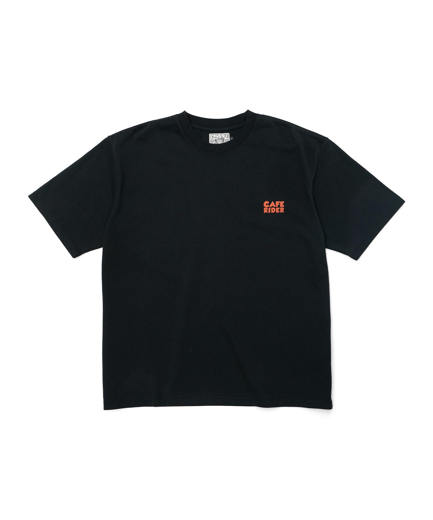 Amphist Cafe Rider Boys T-Shirt Black Xlarge