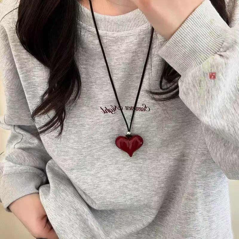 Personalized Zircon Heavy Industry Sweater Necklace Women's Autumn Light Luxury Niche High-end Accessories Fashion Sweet and Cool Sweater Chain
