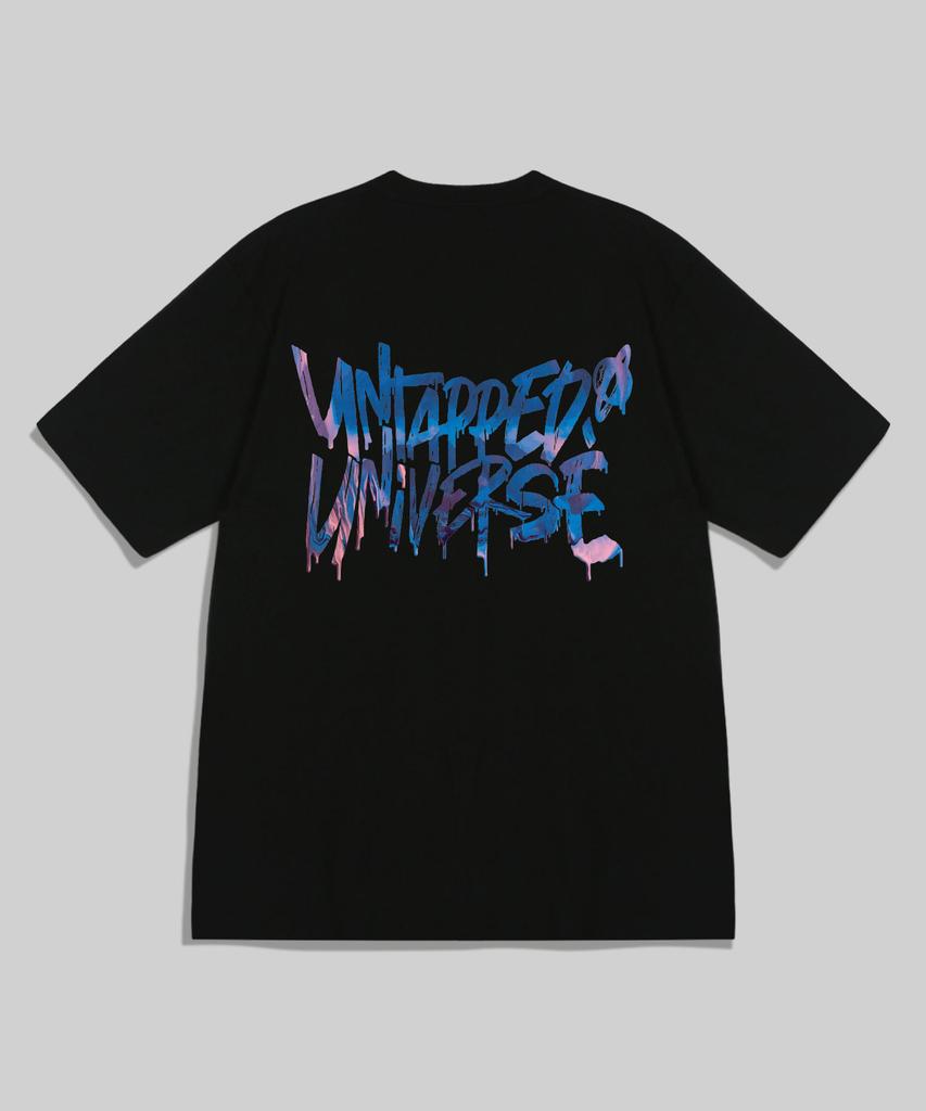 UNTAPPED STUDIO Universe Paint Flow Lettering Oversized T-Shirt 8 Colors (Type A)