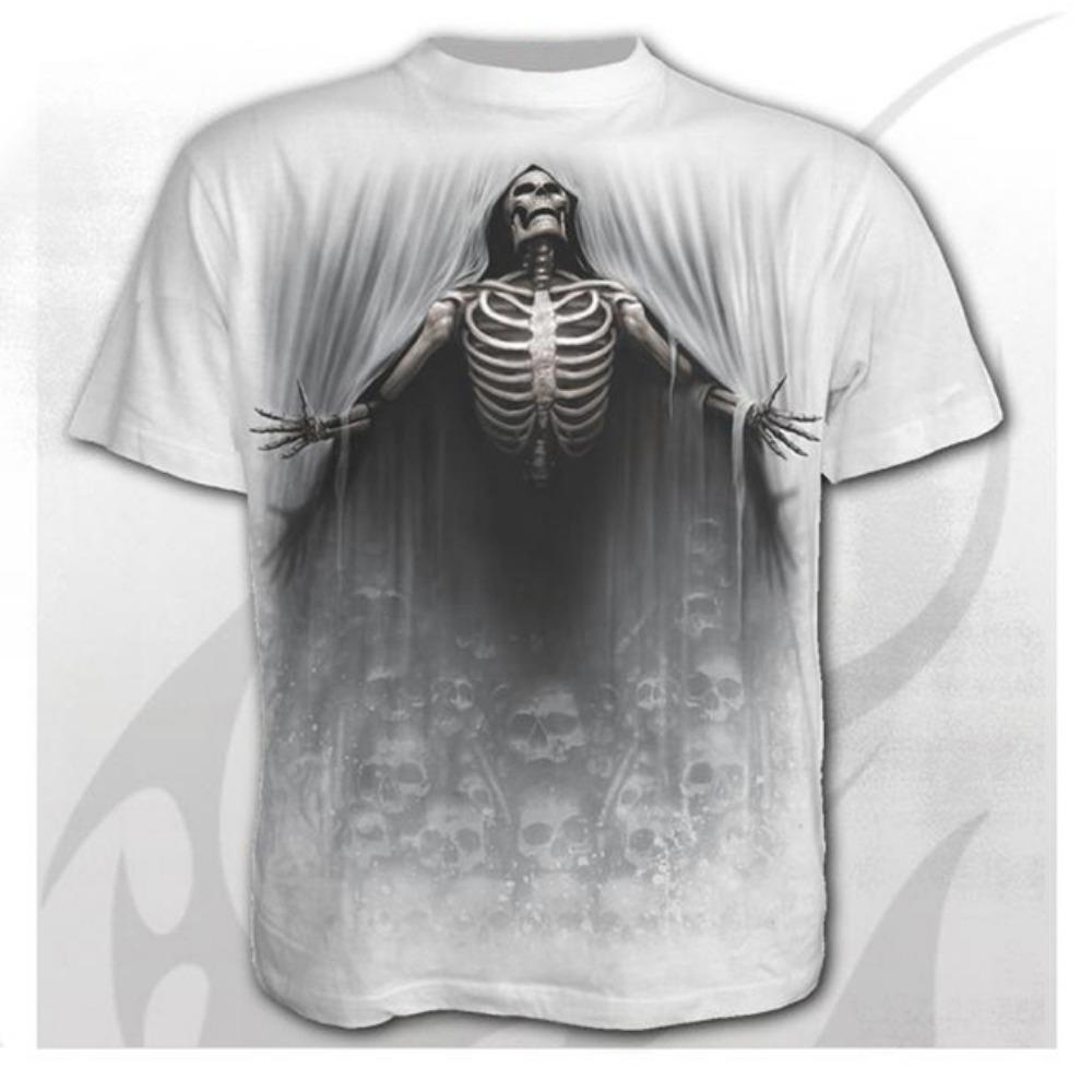 Scary Skull Men's T-Shirts Punk Style 3D Shirts New Funny O-Neck T-Shirt Summer Fashion Tops Boys Clothing Large Size Streetwear