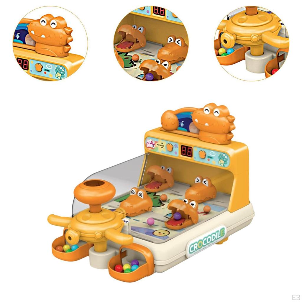 Crocodile Pinball Game for Kids Ages 3 to 6 with Interactive Features