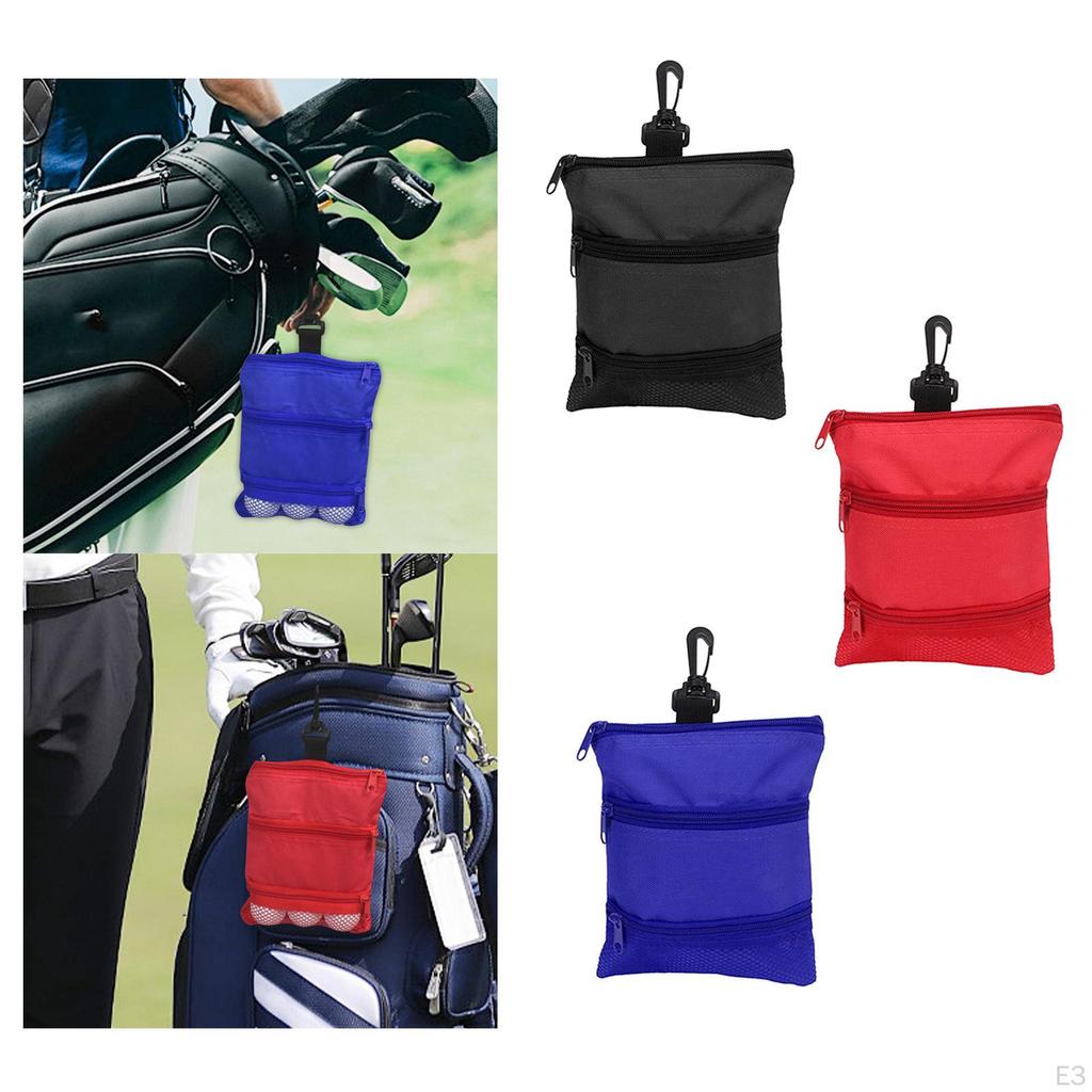 , Golf Ball Bag, Golfer Gift, Multipurpose Portable Valuables Holder for Markers, Accessories,