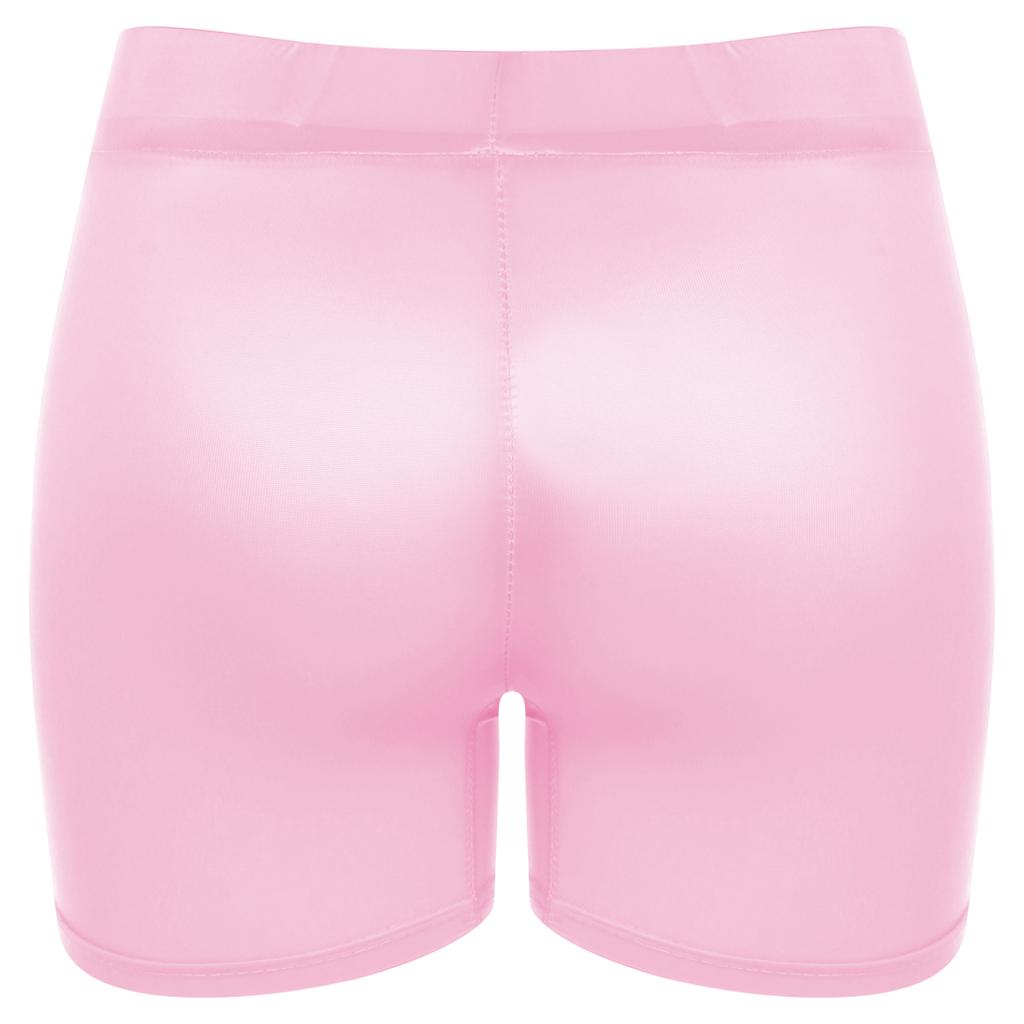 Women's High Elasticity Low Rise Short Pants Underwear Nightwear Mini Shorts See Through Tight Package Shorts