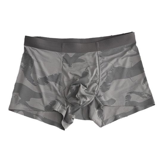 

Мужские трусы-боксеры, однотонные U-образные шорты, эластичные, средней талии, 3D-крой, облегающие, высокоэластичные трусы, повседневная одежда XL темно-серого