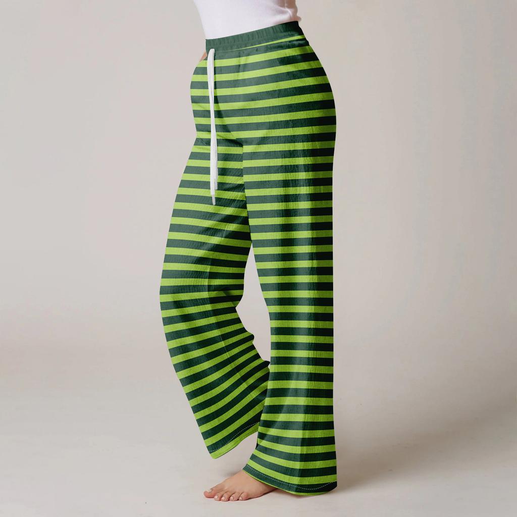 Anime Pajama Pants Sleepwear Casual Drawstring Elastic Waist Pants Comfy Straight Yoga Loose Trousers