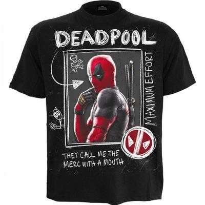 Spiral Direct Unisex Adult Wolverine Sketches Deadpool T-Shirt