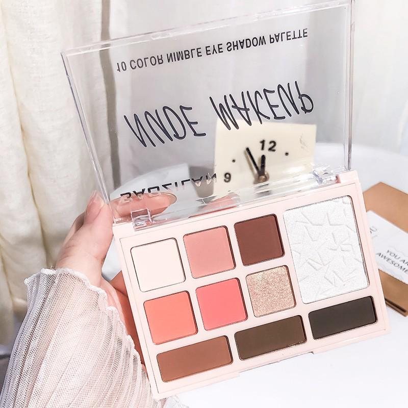 Versatile Multi-Color Eyeshadow Palette: Contour, Highlight & Matte Shimmer Earth Tones