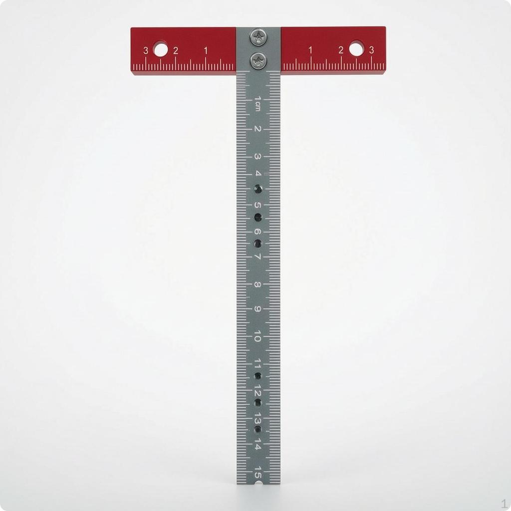 RightAngle Marking Square with Measuring Holes Aluminum Alloy LShaped Ruler Metric