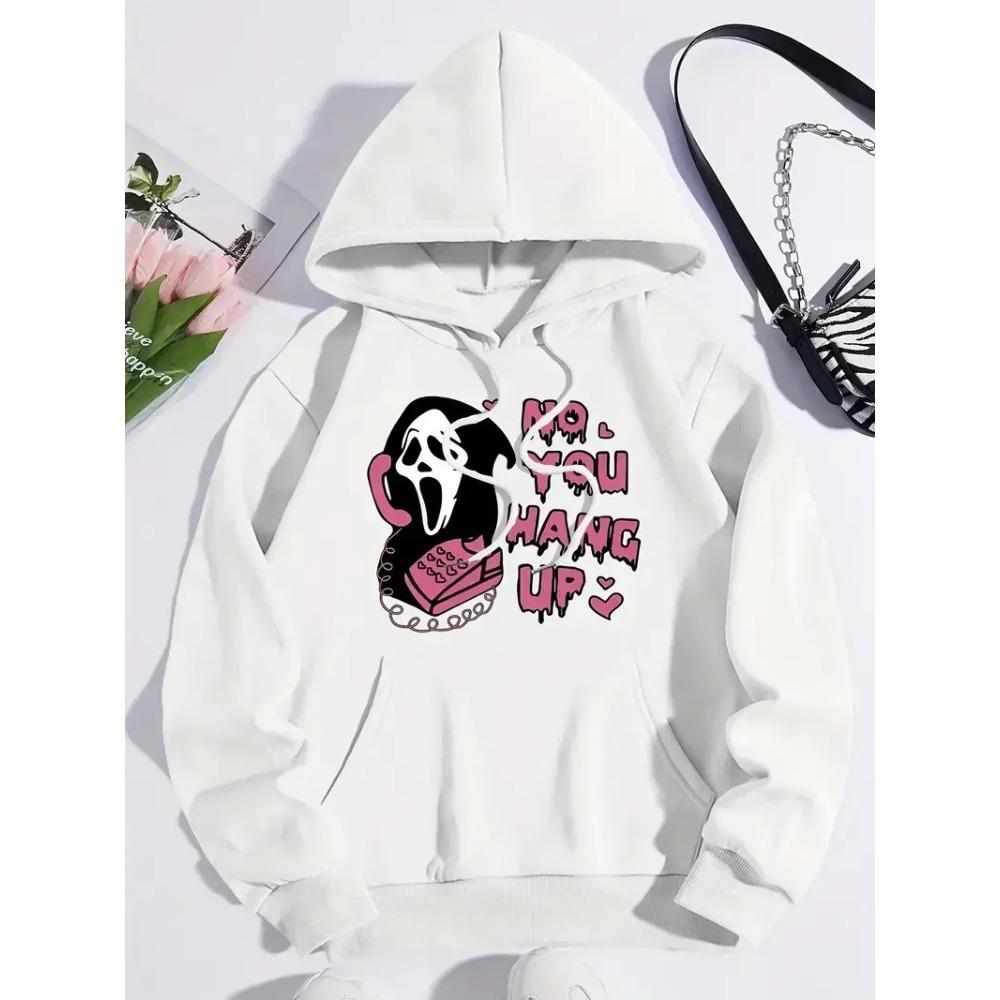 Women Graphic Print Hoodies 2025 New Autumn Fashion Harajuku Long Sleeve Hooded Sweatshirts Female Vintage Casual Loose Hoodie
