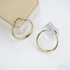 Exaggerated fashion personality, simple glossy large circle earrings, punk style temperament, exquisite party banquet earrings