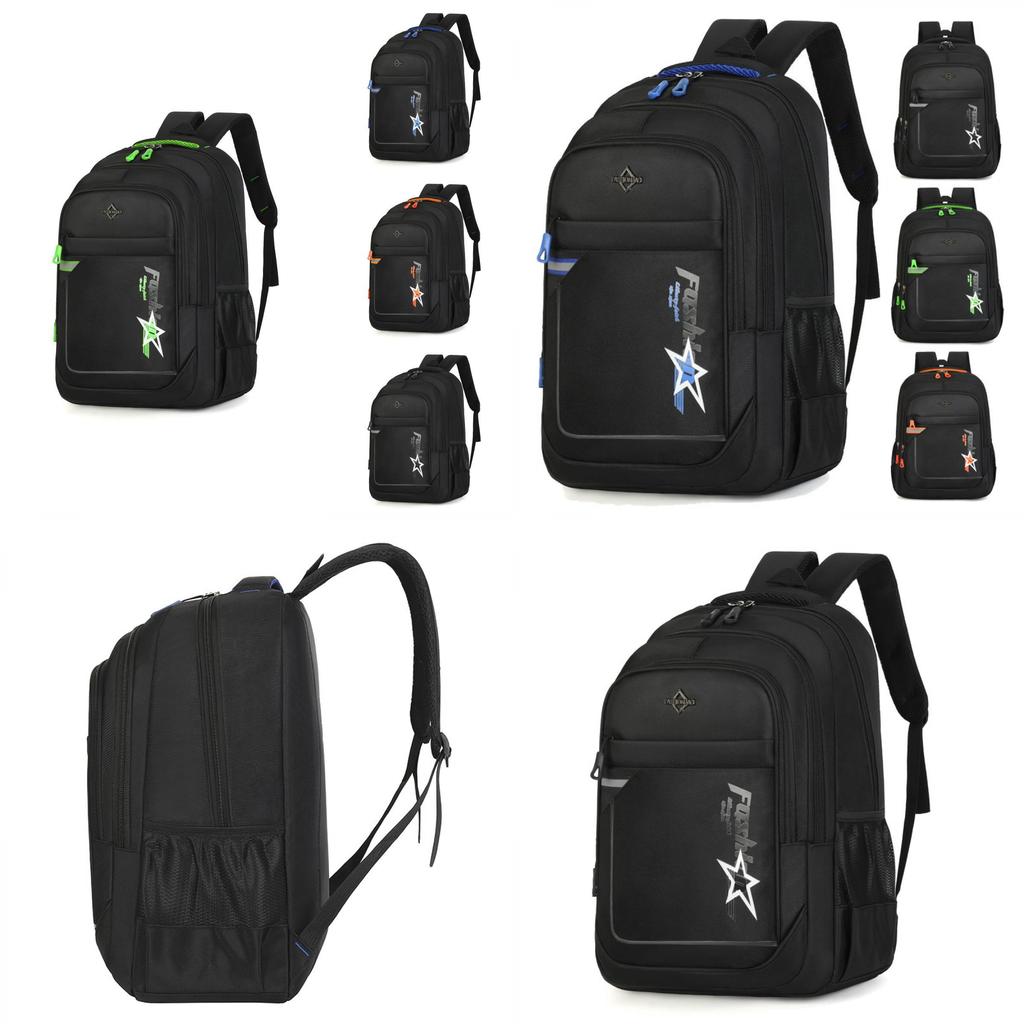 Unisex Casual Travel Backpack With Stripe Pattern For School And Commute