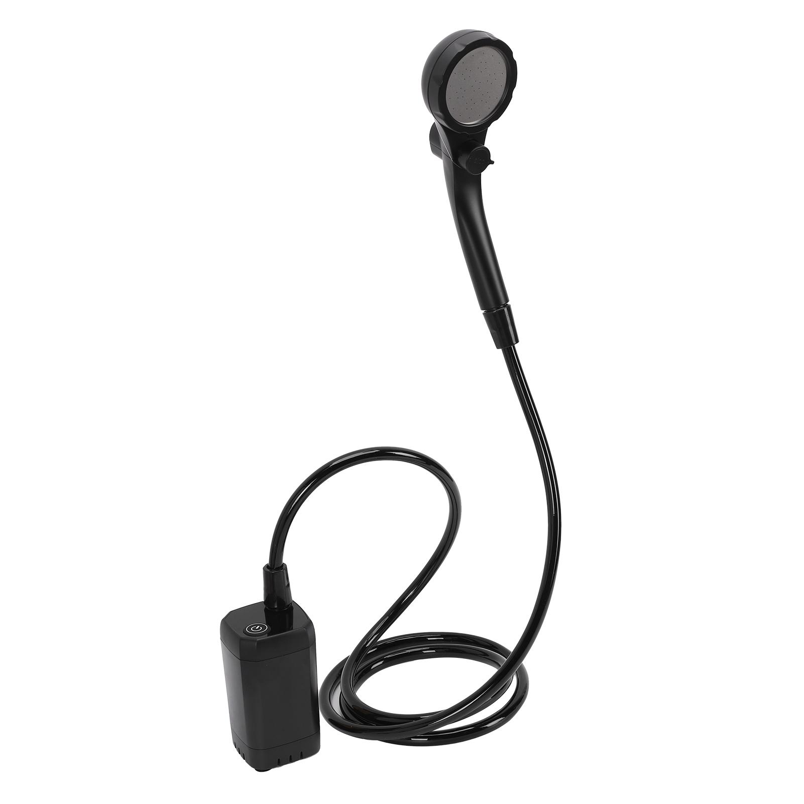 

Portable Shower for Camping 6000mAh Rechargeable Camping Shower Pump with LED Display Black