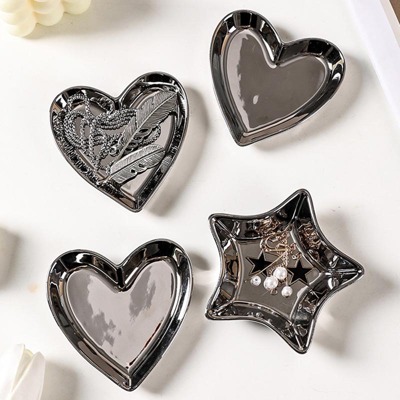 1PC Necklace Decorative Plate Shop Dressing Table Creative Earring Hanging Board Home Supplies Ceramic Tray Jewelry Stand