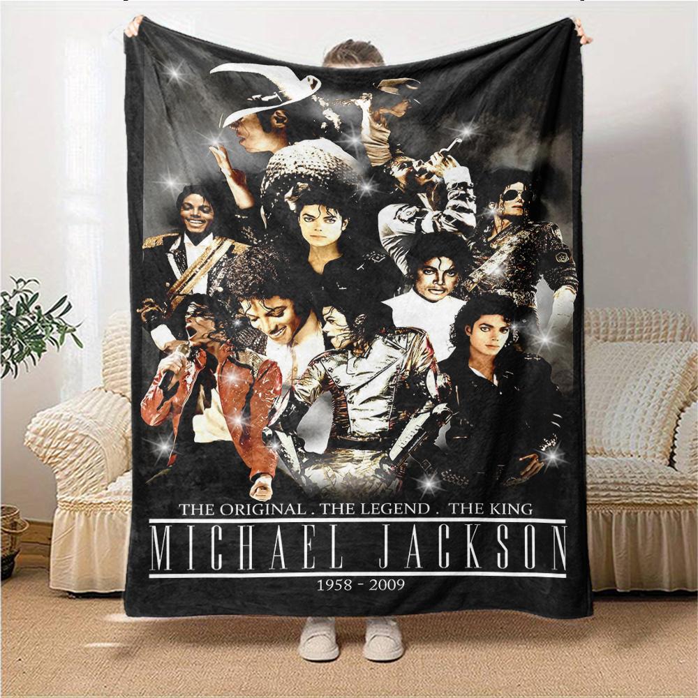 1Pc Michael Jackson Pop Blanket Soft Throw Blanket For Home Bedroom Bed Sofa Travel Office Solid Christmas Blanket