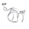 Dainty Ear Accessory 1 Pc Cute Cat Cuff Earring for Women, Funny Kitten Fashionable Decor Animal Cartilage Wrap Around Earring, Non Piercing