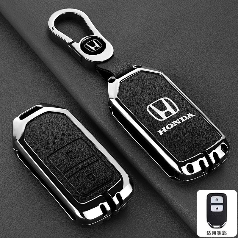 Zinc Alloy Car Smart Remote Key Case Cover Shell Protection Box For Honda Vezel City Civic Jazz BRV BR-V HRV Keyless Accessories