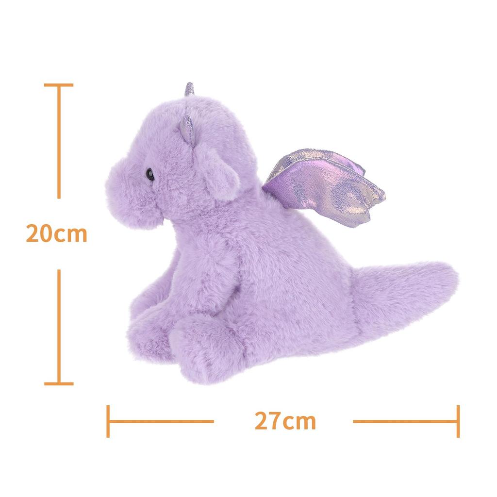 Apricot Lamb Purple Dragon Plush Toy for Kids, Soft and Cute, Fluffy Purple Dragon for Girls and Boys, 20cm