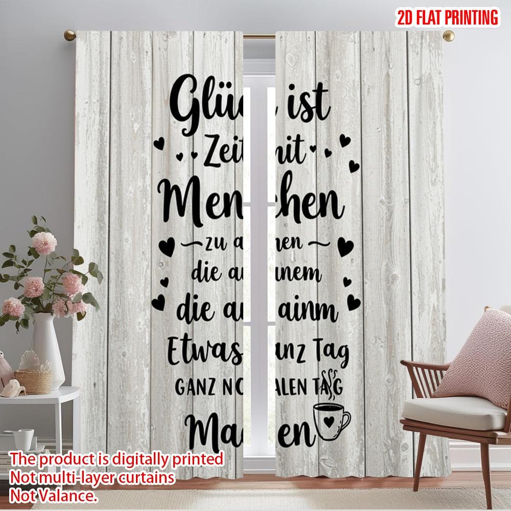 

2pcs 2D flat printing Drapes Happy Moments People Special Day Polyester Without Electricity Birthday Party Use for Room bedroom 52.50×116.00 CM 2pcs