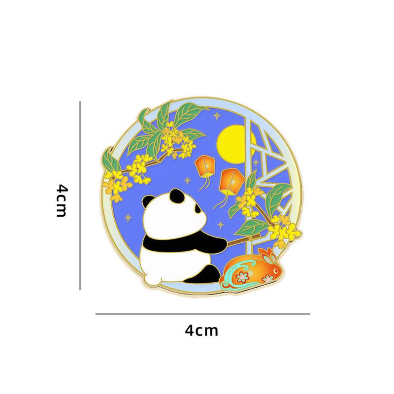 4 Stück Panda Magnet Kühlschrankaufkleber Reisesouvenirs Metall Wanddekoration Museum Kreatives Handgeschenk Magnet Kühlschrank Niedlich