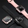 2PCS Tempered Glass+cover For Watch Case 44mm 40mm 42mm 41mm 45mm PC bumper Screen Protector iWatch series 9 8 7 6 5 3 se