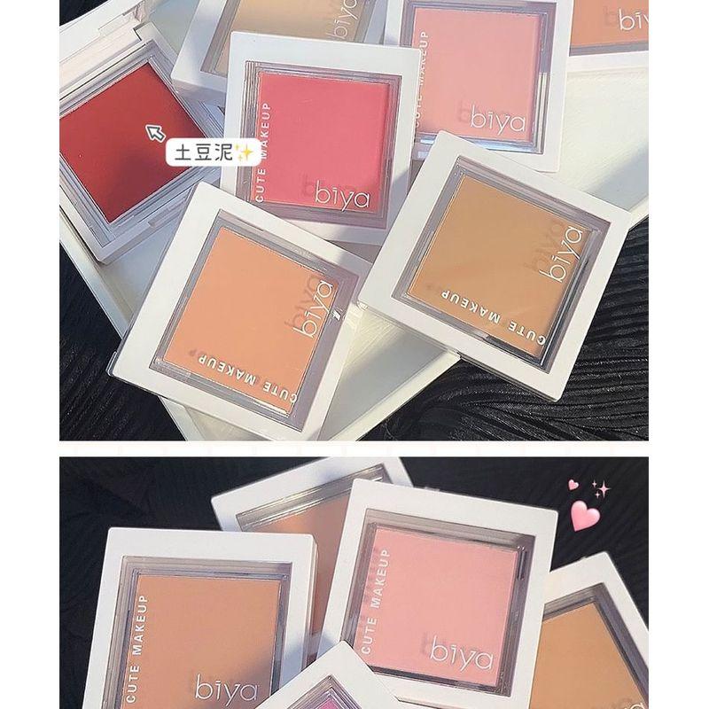 biya - Soft Matte Single Color Blusher - 8 Colors