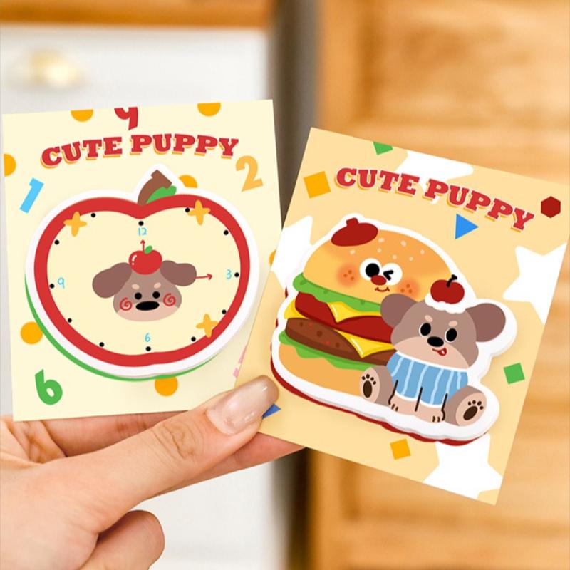 Kawai Ins Cute Sausage Puppy Notes Special Shaped Tearable Message Sticky Cartoon High Value N Times Sticker Lovely Memo Pad