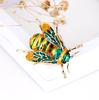 Cute Enamel Bee Brooches For Women Men Gold-Color Fly Insect Brooch Pins Scarf Dress Lapel Pin