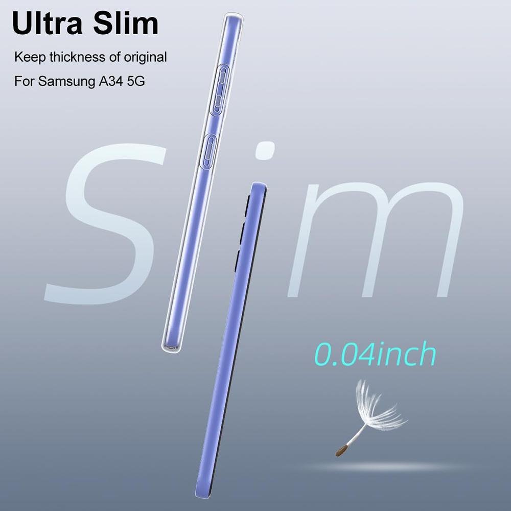 Luxury Silicone Soft Case For Samsung Galaxy A16 A06 A56 A36 A26 A55 A35 A15 A54 A34 A14 5g Clear Ultra Thin Cover Shockproof