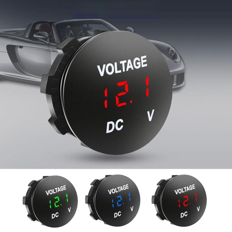 DC 12V-24V Car Motorcycle Boat LED Digital Voltmeter Panel Volt Meter Monitor Gauge Display Car Accessories