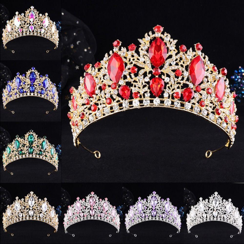 Water Drop Shape Tiara Hair Crown Rhinestone Bridal Wedding Crown Hair Accessories  Party Event
