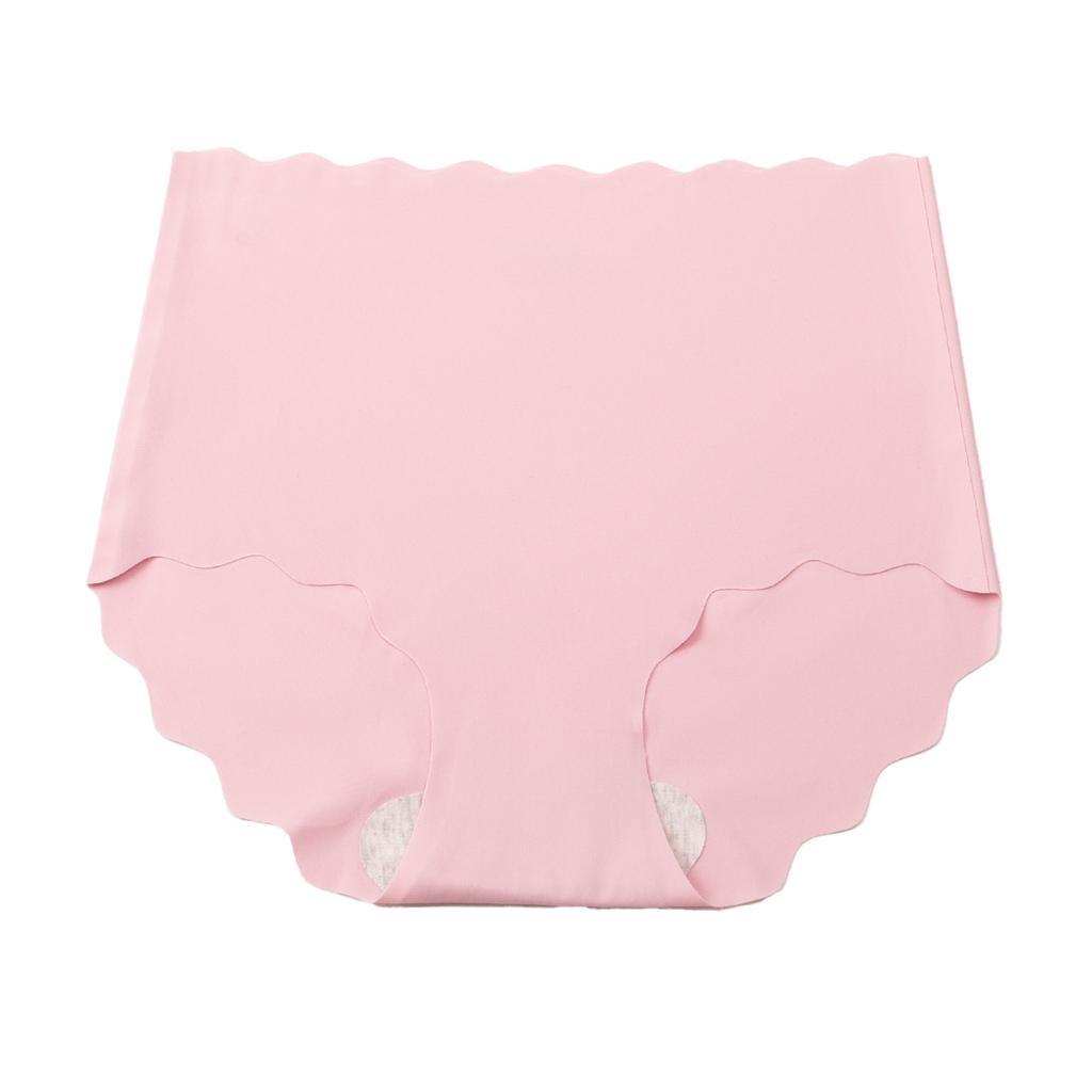 High Waisted Seamless Underwear for Women No Show Panties Cheeky Scalloped Edge Bikini Breathable Briefs Women's Soft Moisture-Wicking Stretchy Briefs