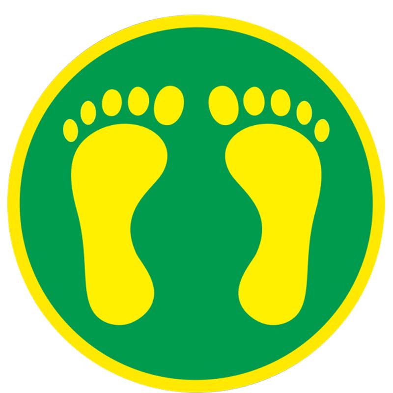 Hesdic HKQS-20 Ground Safety Footprint Sticker
