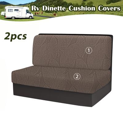 2pcs/set RV Dinette Cushion Cover Jacquard Stretch Camper Sofa Seat Covers RV Car Bench Cover Seat Case for Restaurant Cafe