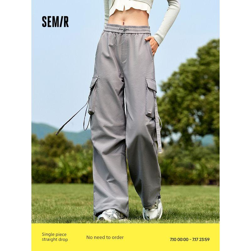 

Senma Casual Pants for Women Cargo Pants Baggy Pants Women Fall and Winter Stylish Textured New Arrival Winter Paratrooper Pants Denim Casual Black C- black 90001 165/70A/L