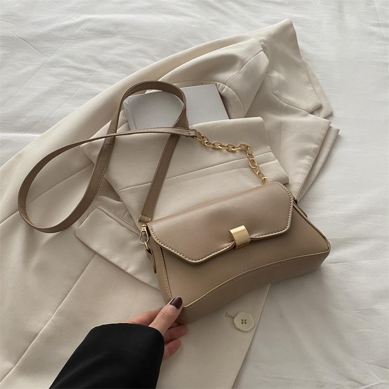 Τσάντα Μονόχρωμη για Γυναίκες Νέο Στυλ Δημοφιλής Υφή Απλός Σχεδιασμός Μοντέρνα Τσάντα Στυλ Μικρού Αρώματος Τσάντα Ώμου Χιαστί