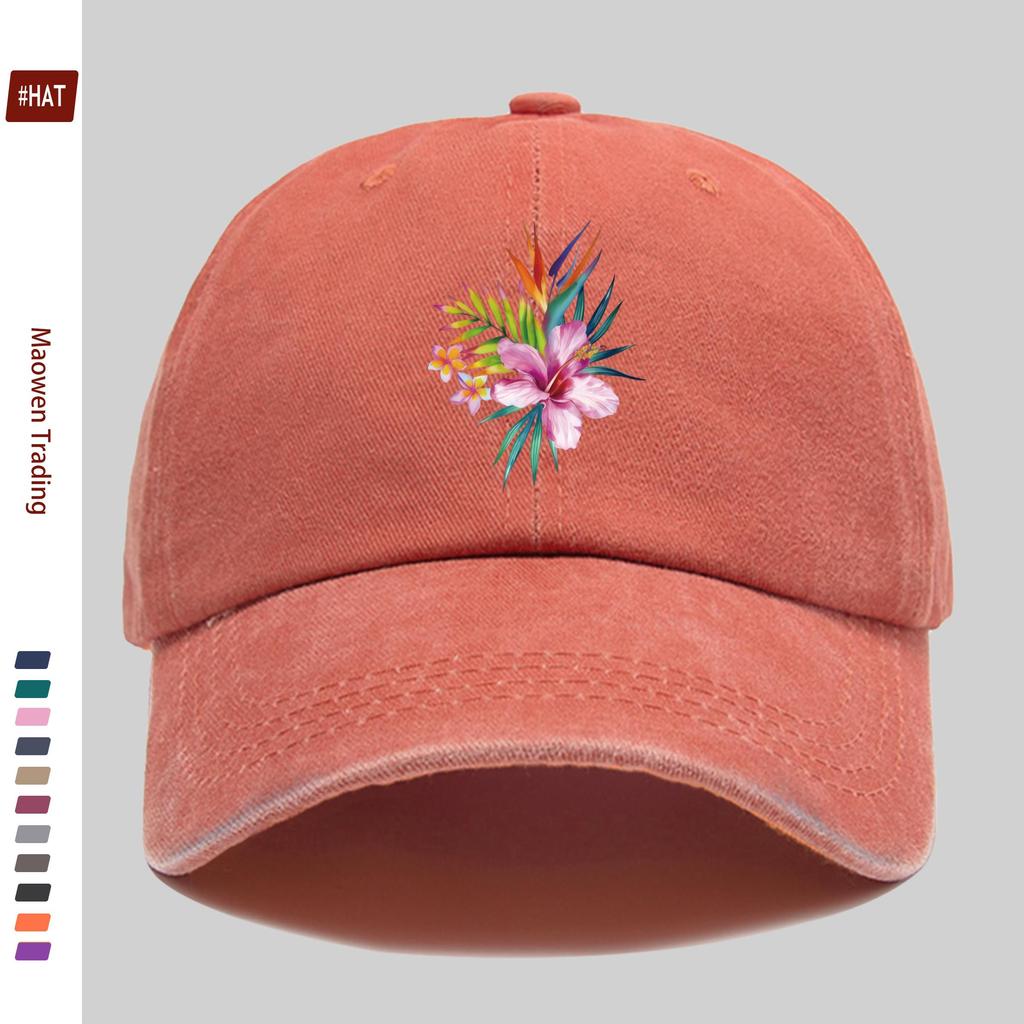 Pc Flower Pattern Printed Baseball Cap Trucker Papa Hat Comfortable and Lightweight Headwear Adjustable Strap Papa Hat Casu
