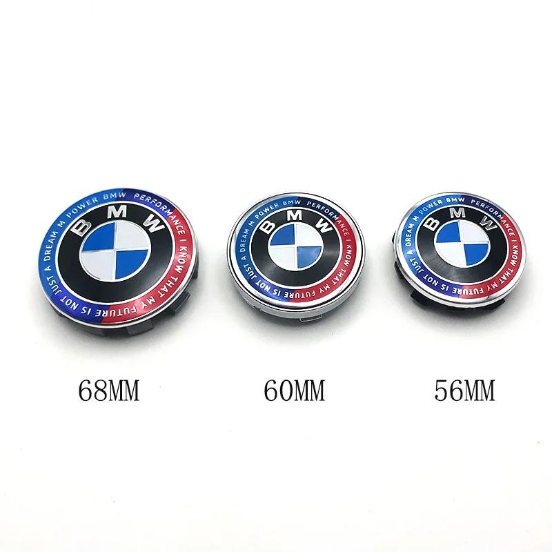 4 Stück 56/60/68 mm Radnabenkappen für BMW E36 E39 E46 E60 E90 E90 F01 F30 E93 G01 G20 G21 G30 G11 F15 X5 X3