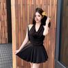 Fake Two-piece Suspender Neck Lace Dress Children's Summer New Temperament Pure Desire Spice Girl Waist Skirt
