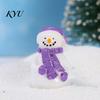 Cute Christmas Desk Ornaments 2Pcs Mini Snowman Figurines, Winter Tiny Resin Decoration, Xmas Micro Small Landscape Statues Ornament Garden