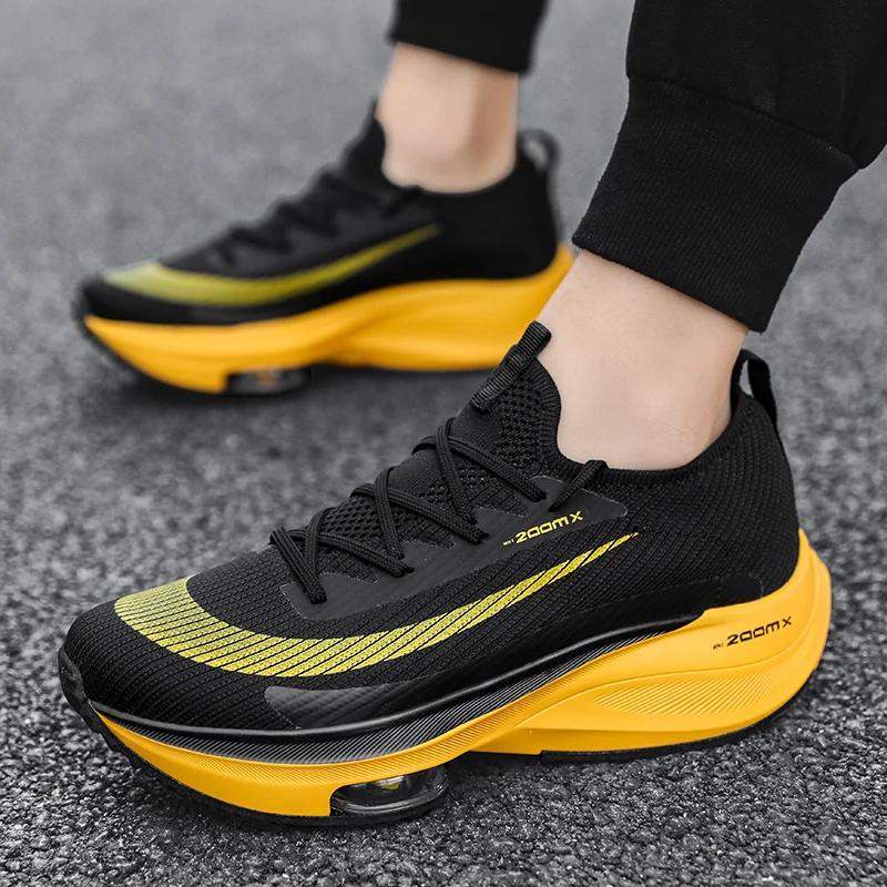 Men Unisex Sneakers Fashion Sneakers Round Trainer Race Toe Cushioning Running Shoes Breathable Lace Couple Women Tennis Shoes
