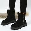 European and American foreign trade large size 44 medium tube velvet thick-soled cotton boots women's cross-border new thickened warm snow boots