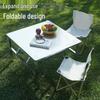 Stainless Steel Foldable Dining Table and Chairs for Indoor/Outdoor Use, BBQ, and Food Stalls