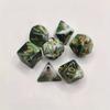 Multi Sided Digital Dice Set with Leather Cup 7 Dice Two Color Red Velvet Silent Board Game Accessories