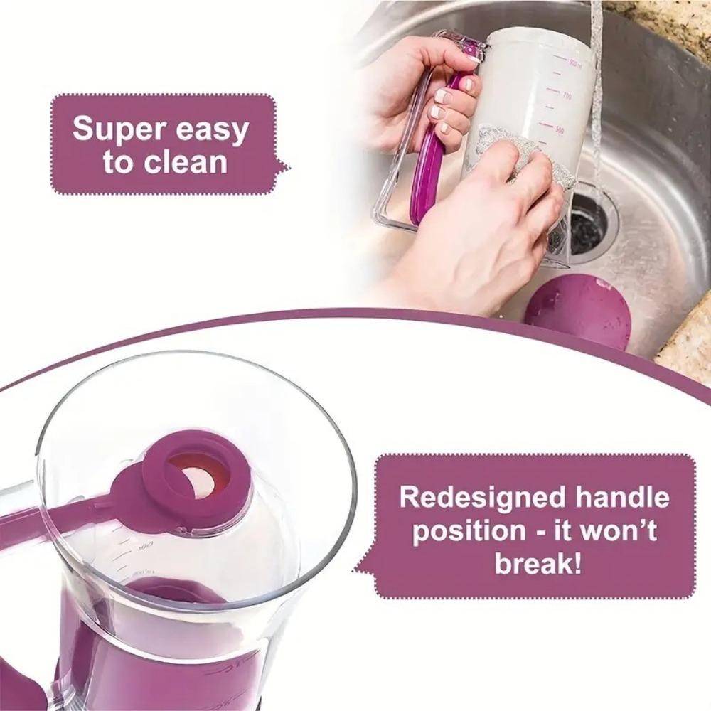 New 900ml Batter Dispenser Hand-held Graduated Funnel Pastry Dough Batter Separator for Pancake Cupcake Cake Baking Kitchen Tool