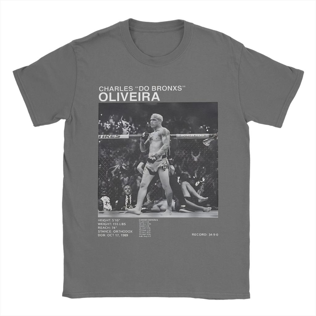 Charles Oliveira Do Bronx T Shirt Summer Popular TShirts Couple Pure Cotton O Neck Oversize Tees Short Sleeve Streetwear Tshirt