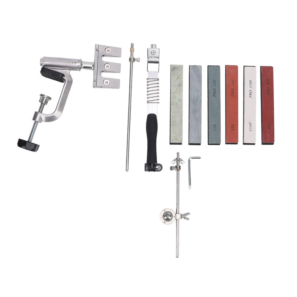 Cutter Sharpening Kit 360 degrees Reversible 6 Sharpening Stones Multifunctional Kitchen Chef Cutter