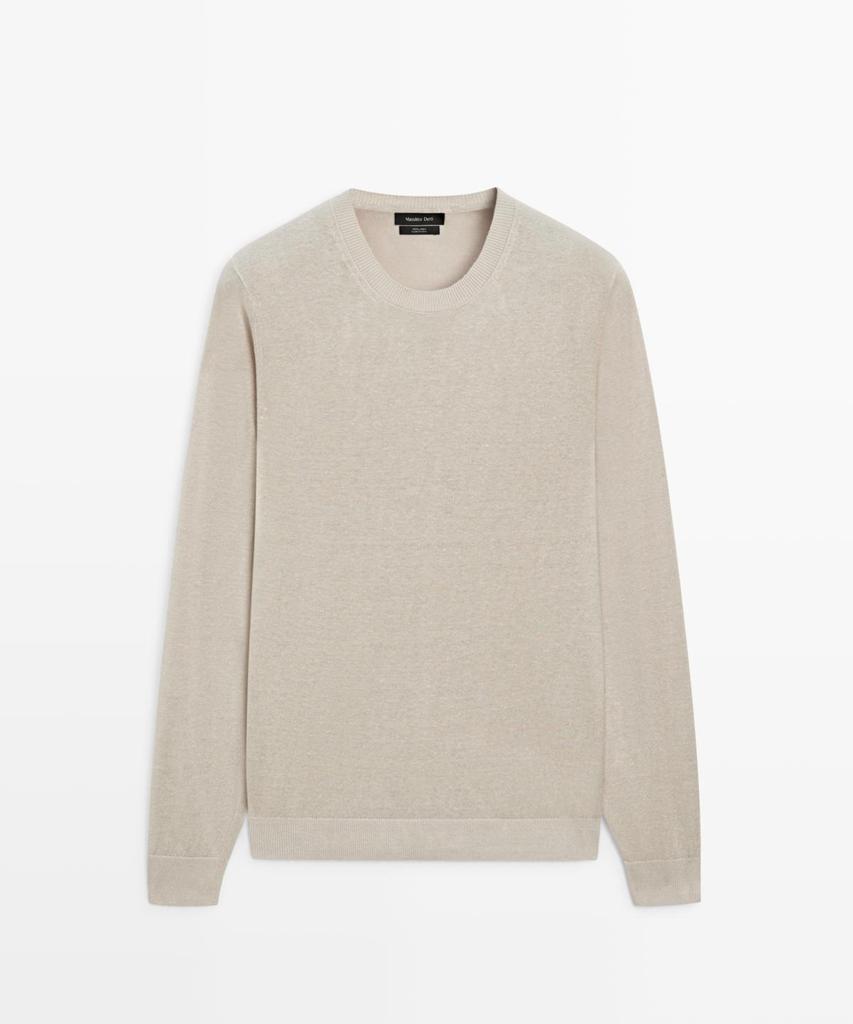 Masimodutti Linen Round Neck Knit