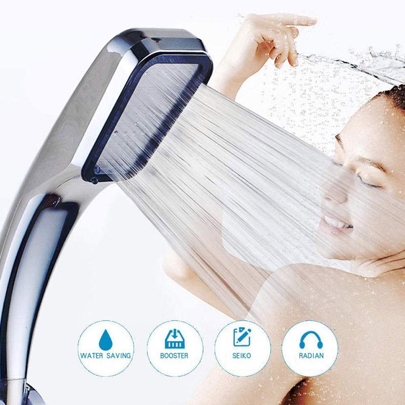 300 Holes High Pressure Shower Head Water Saving Filter Spray Nozzle Rainfall Chrome Showerhead