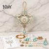 Spiritual Jewelry Making Supplies 12 Zodiac Blessing Beaded Ornament DIY Kit, Beginner Friendly Sign Mother Daughter Craft Projects Beading