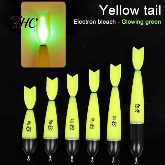 Luminous Fishing Float LED Rocket High Sensitivity Visibility Electric Outdoor Long Casting Slip Bobber Saltwater Freshwater Accessories ABS Fish